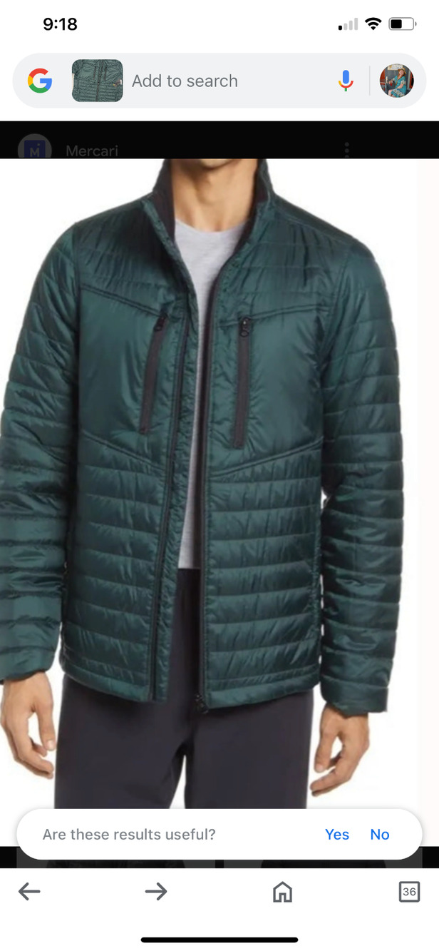 Zella Women's Size L Green Park Lightweight Puffer Jacket, Full Zipper, NWT, (c4